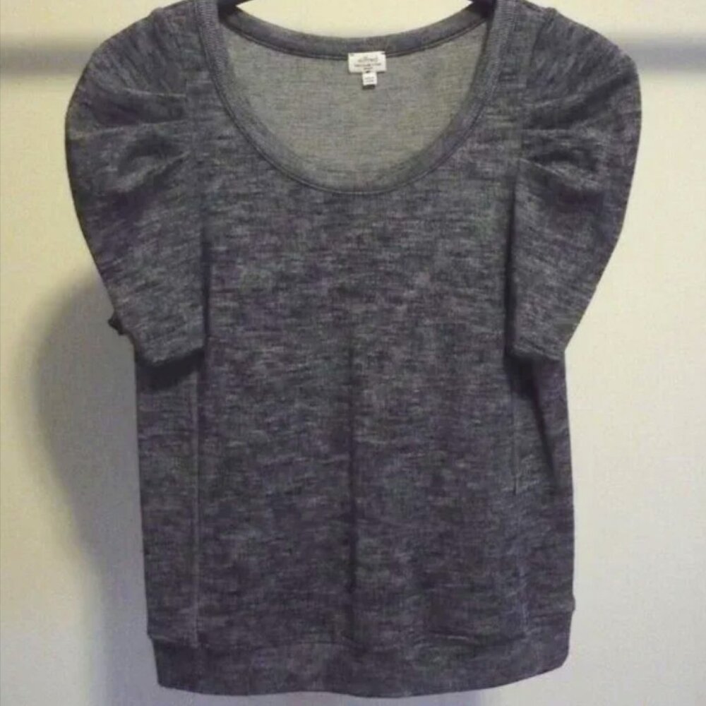 VTG Aritzia Wilfred 100% Italian Wool Puff-Shoulder Knit Top Made in Canada S